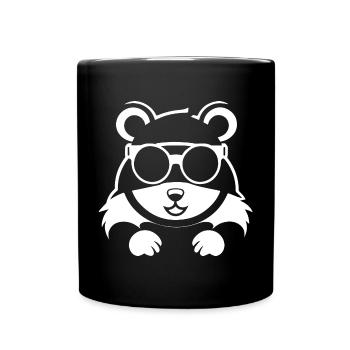 Hamster drôle avec des lunettes de soleil Hamsters - Mug uni - noir - Devant