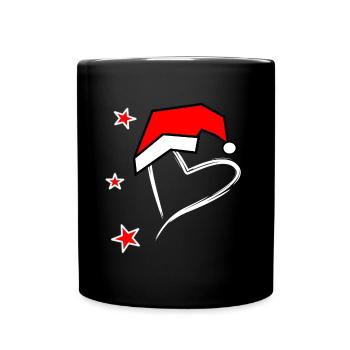Herzchen - Tasse einfarbig - Schwarz - Vorne