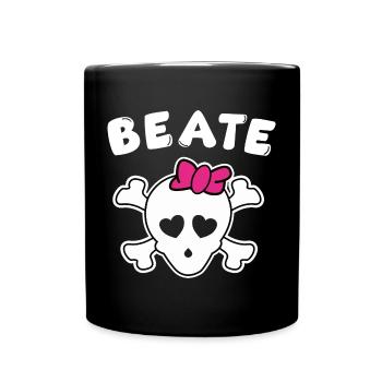 Pirate Beate Design for Girls and Women - Full Colour Mug - black - Front