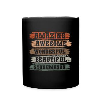 Stonemason Work Craft Craftsman - Full Colour Mug - black - Front