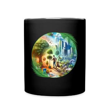 Écologie dans la ville - Mug uni - noir - Devant