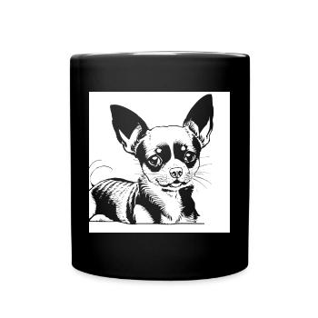 Lustiger Chihuahua mit Sonnenbrille Chihuahuas - Tasse einfarbig - Schwarz - Vorne