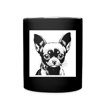 Funny Chihuahua wearing Sunglasses Chihuahuas - Full Colour Mug - black - Front