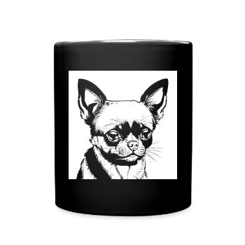 Funny Chihuahua wearing Sunglasses Chihuahuas - Full Colour Mug - black - Front