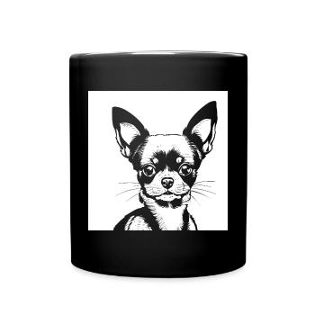 Chihuahua drôle portant des lunettes de soleil Chihuahuas - Mug uni - noir - Devant