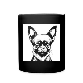 Funny Chihuahua wearing Sunglasses Chihuahuas - Full Colour Mug - black - Front