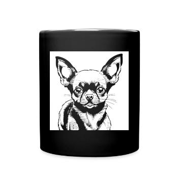 Funny Chihuahua wearing Sunglasses Chihuahuas - Full Colour Mug - black - Front