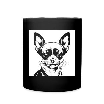 Chihuahua drôle portant des lunettes de soleil Chihuahuas - Mug uni - noir - Devant