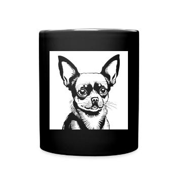 Funny Chihuahua wearing Sunglasses Chihuahuas - Full Colour Mug - black - Front
