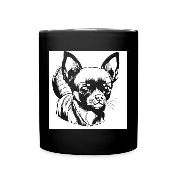 Funny Chihuahua wearing Sunglasses Chihuahuas - Full Colour Mug - black - Front