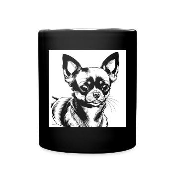 Funny Chihuahua wearing Sunglasses Chihuahuas - Full Colour Mug - black - Front