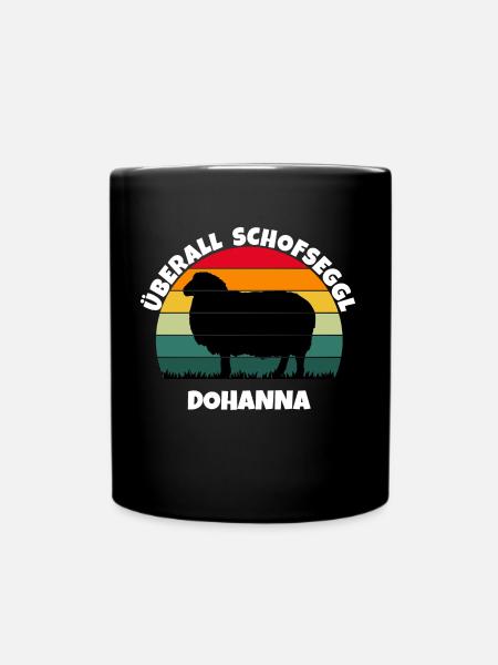 lustiger schwäbischer Spruch Schafseggl - Tasse einfarbig - Schwarz