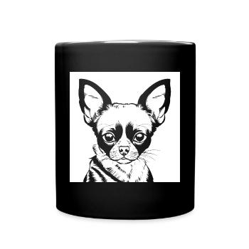 Lustiger Chihuahua mit Sonnenbrille Chihuahuas - Tasse einfarbig - Schwarz - Vorne