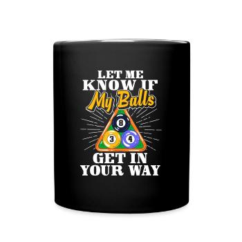 Billard Boule Table de billard Sport - Mug uni - noir - Devant