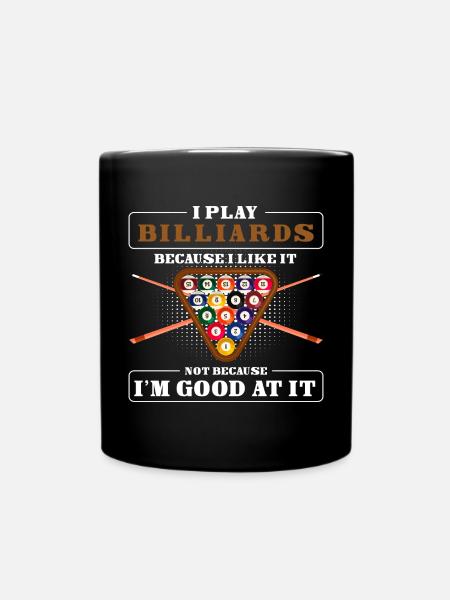 Billiard Kneipe Gewinn - Tasse einfarbig - Schwarz
