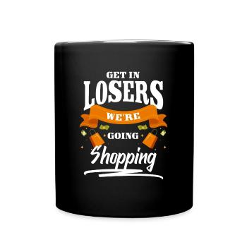 Einkauf Queen - Tasse einfarbig - Schwarz - Vorne