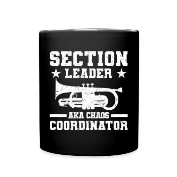 Stabführer Marschkapelle | Band Blasmusik Geschenk - Tasse einfarbig - Schwarz - Vorne