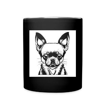 Funny Chihuahua wearing Sunglasses Chihuahuas - Full Colour Mug - black - Front