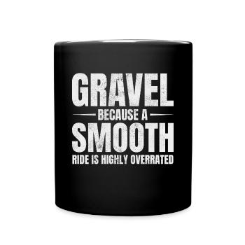 Conduite de gravier hilarante : vélo tout-terrain - Mug uni - noir - Devant