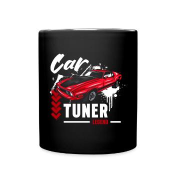 Auto Leistung Schrauber Kfz - Tasse einfarbig - Schwarz - Vorne