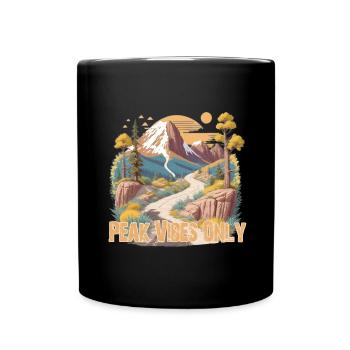 Hiking, Mountains - Full Colour Mug - black - Front