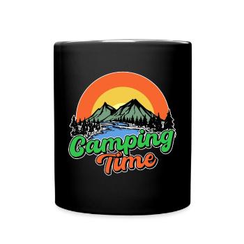 Mountains, Camping, Nature, Relaxing, Hiker, Statement - Full Colour Mug - black - Front