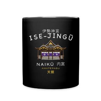 Japan, Ise-Jingu Shrine, Amaterasu, hand drawing - Full Colour Mug - black - Front