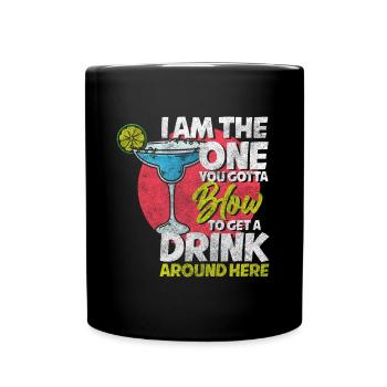 Bar Kellner Shaker Humor - Tasse einfarbig - Schwarz - Vorne