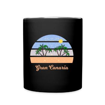 Urlaub in Gran Canaraia - Tasse einfarbig - Schwarz - Vorne