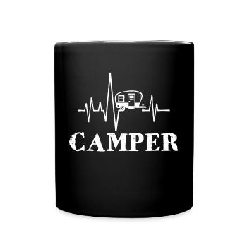 Camper Spruch Camping Wohnmobil Ferien Ferien - Tasse einfarbig - Schwarz - Vorne