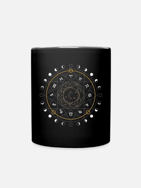 Cercle du Sigil de la Lune Mystique - Mug uni - noir