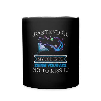 Bar Disko Getränke - Tasse einfarbig - Schwarz - Vorne
