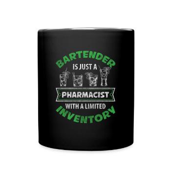 Barman Comptoir Whisky Barmaid - Mug uni - noir - Devant