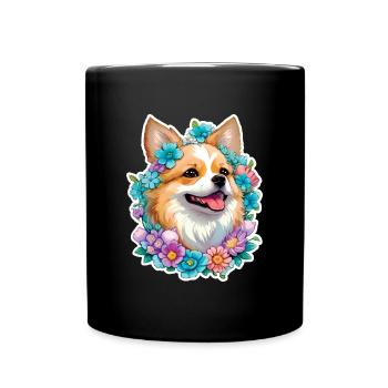 Zwergspitz de Poméranie - Mug uni - noir - Devant