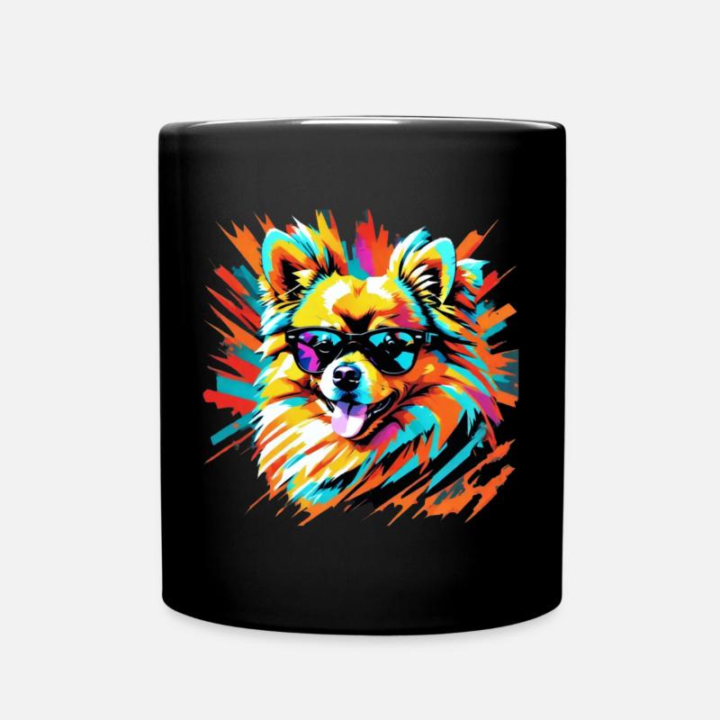 Pomeranian - Full Colour Mug - black