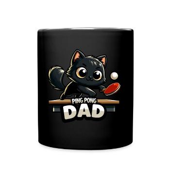 Table Tennis Katze Pingpong Black Cat Dad Outfit - Mug uni - noir - Devant