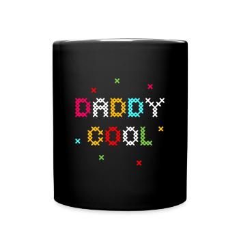 Bunte Kreuzstich-Kreativität - Tasse einfarbig - Schwarz - Vorne
