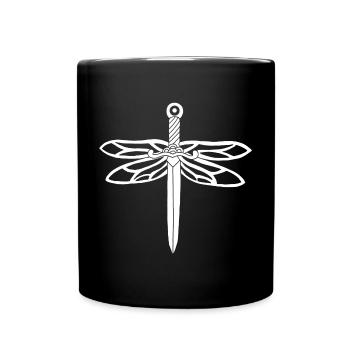 épée blanche et ailes de libellule - Mug uni - noir - Devant