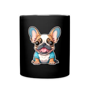 Chiot bouledogue français - Mug uni - noir - Devant
