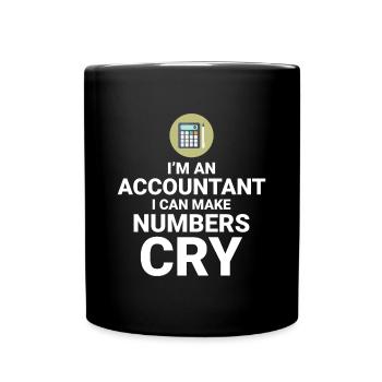 Comptable Comptabilité Tenue de livres Finance Drôle - Mug uni - noir - Devant