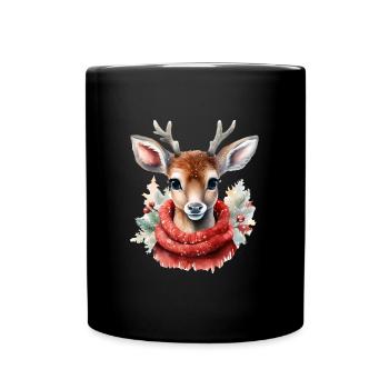 Noël de Reh Deer - Mug uni - noir - Devant