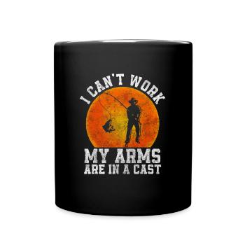 Fishing, Perch, Sport Fishing - Full Colour Mug - black - Front