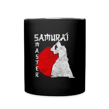 Japan Aikido Courage Ninja - Full Colour Mug - black - Front