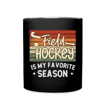 Bases de l’entraînement de l’équipe de hockey sur gazon pour les filles - Mug uni - noir - Devant