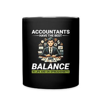 Accountant Accounting Bookkeeping Finance Funny - Full Colour Mug - black - Front