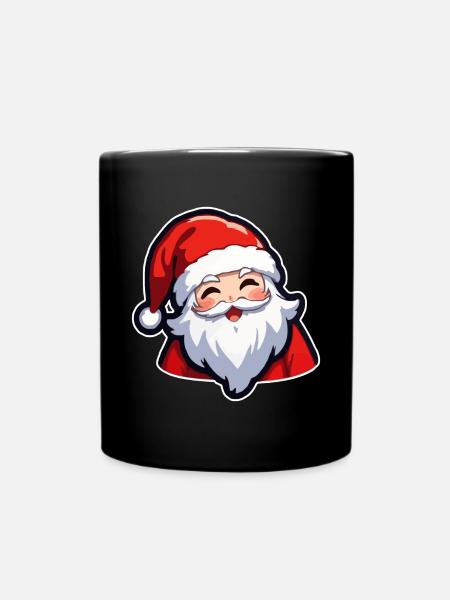 Weihnachtsmann - Tasse einfarbig - Schwarz