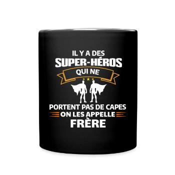 Super-Héros Frère Sans Cape - Mug uni - noir - Devant