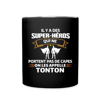 Super Héros Sans Capes Humour - Mug uni - noir - Devant