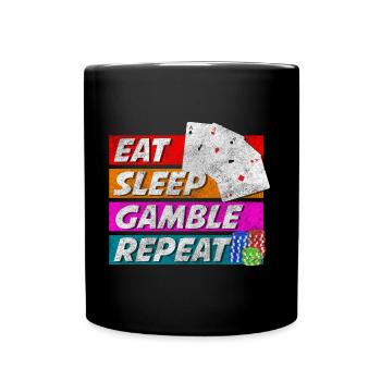 Joueurs de cartes Casino Blackjack Poker - Mug uni - noir - Devant