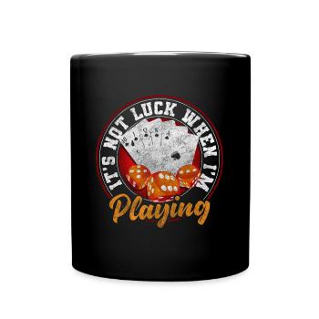 Jeu de cartes Casino Pokerface All In - Mug uni - noir - Devant